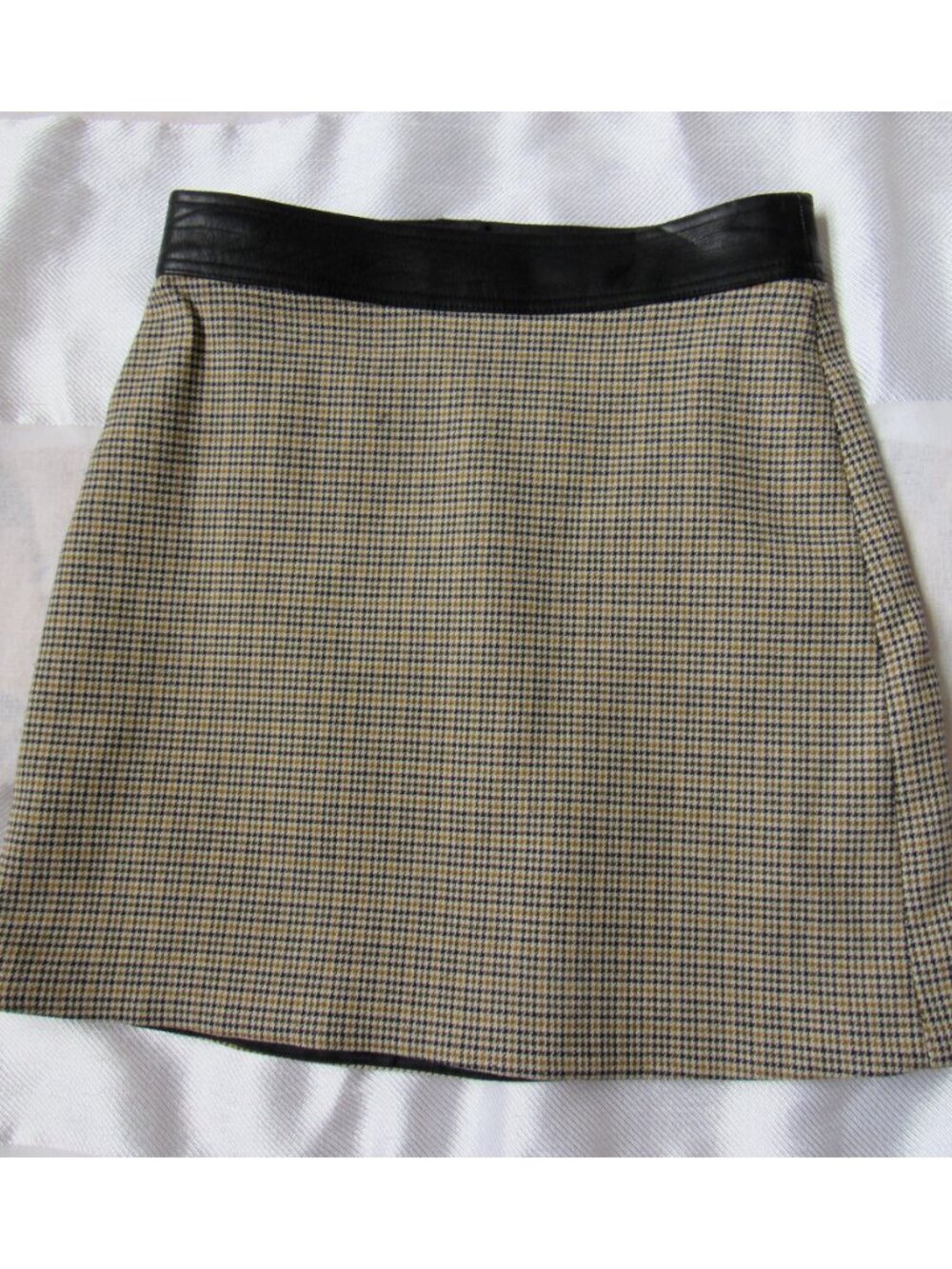 A.L.C.  Viscose /Leather Mini Skirt, sz. 0